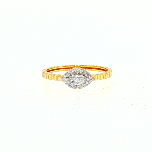 Eye Halo 14KT Lab Grown Diamond Ring