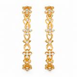 Floral 22KT Gold Diamond Bangles