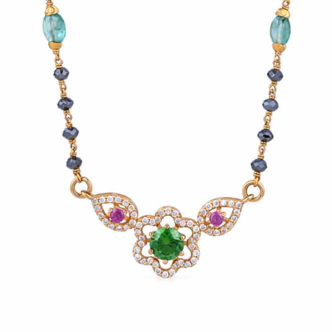 Floral Bloom 22KT Gold Mangalsutra