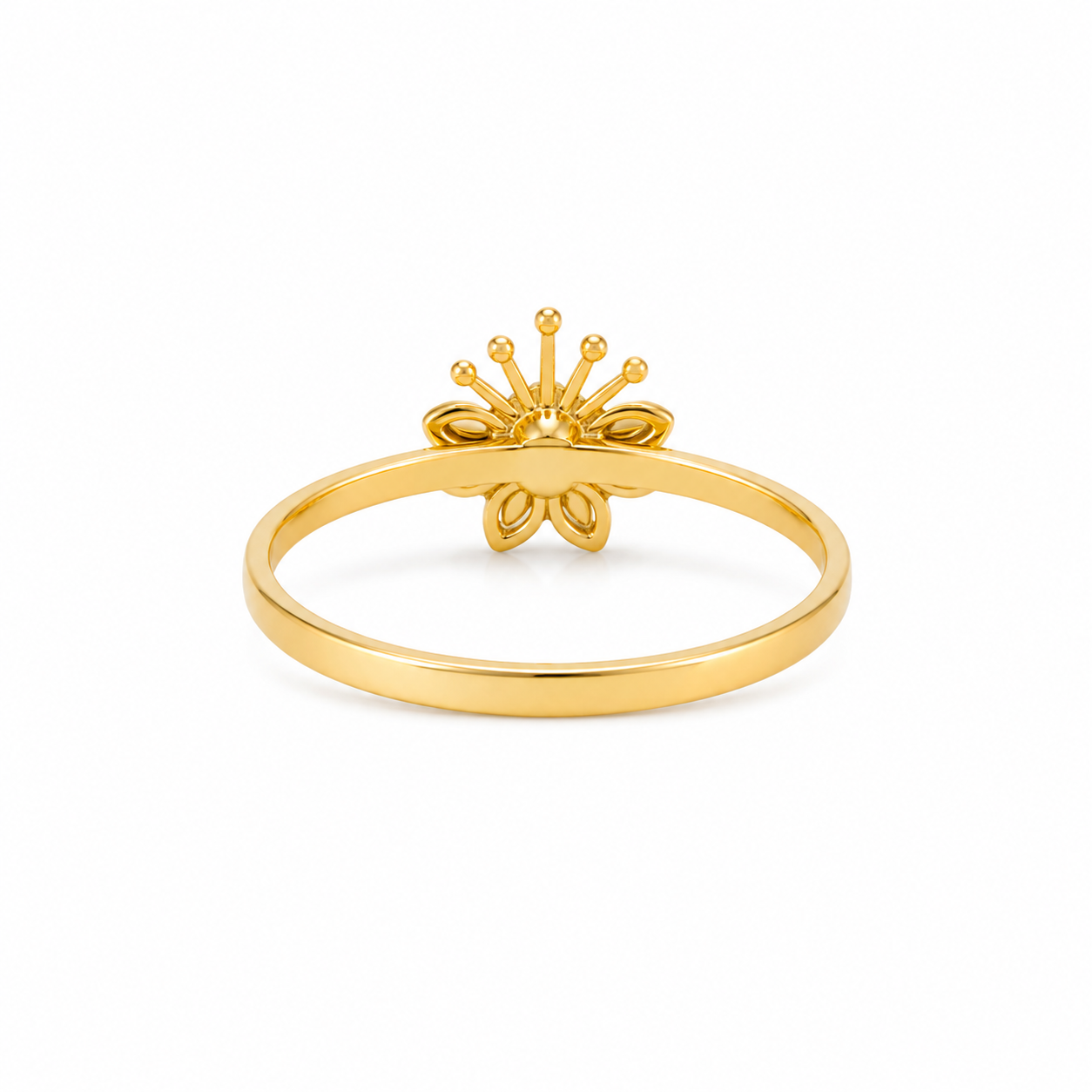 Floral Sunburst 22KT Gold Ring