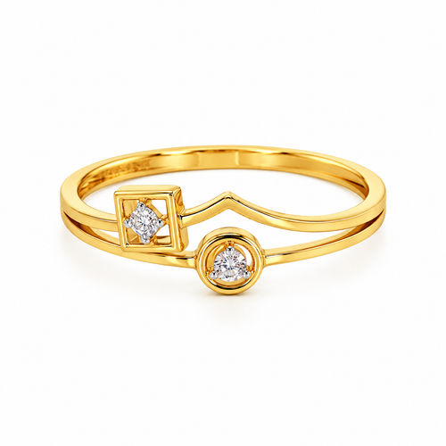 Geo Glow 14KT Gold Lab Grown Diamond Ring