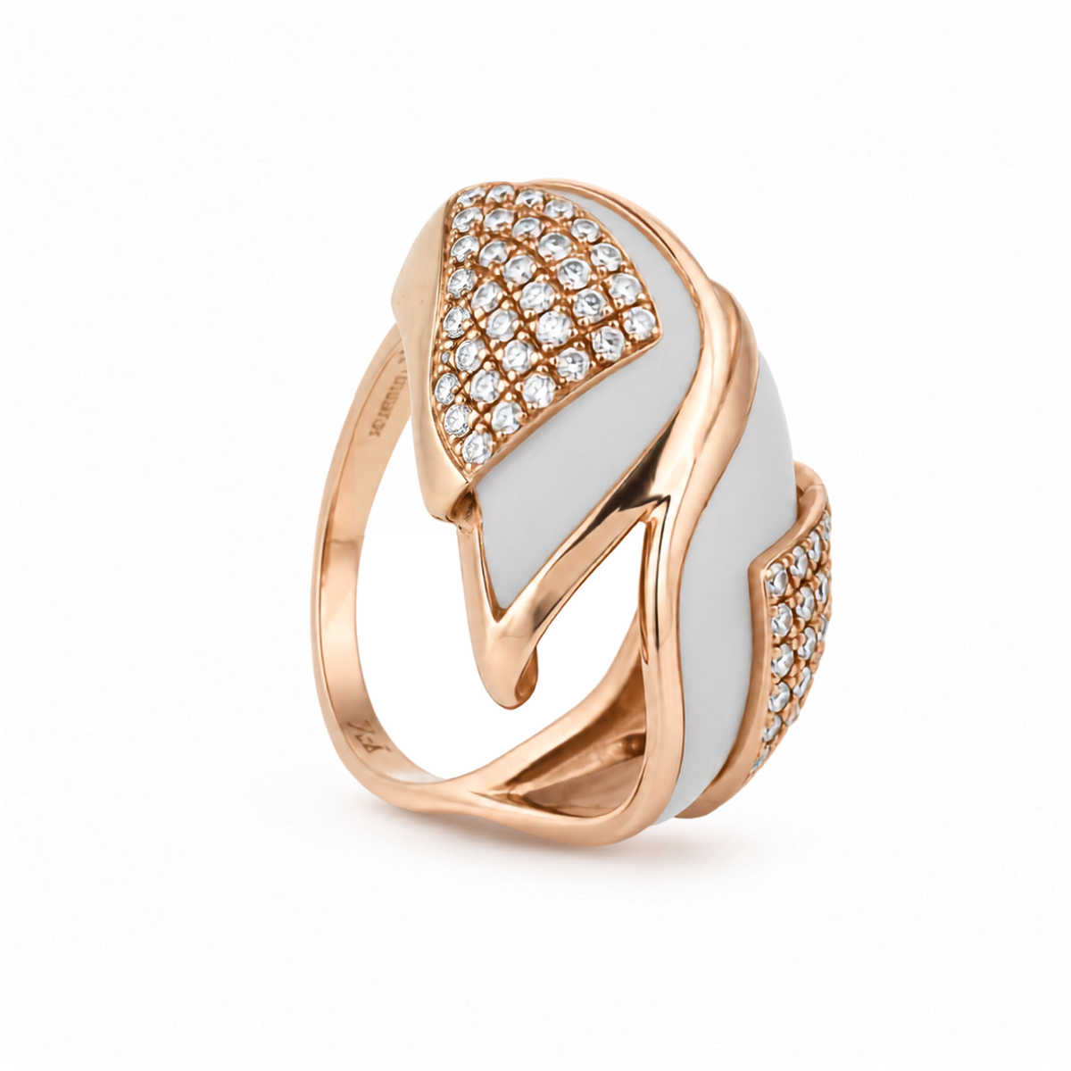 Geometric Edge 18KT Gold Diamond Ring