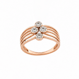 Gilded Groove 18KT Gold Diamond Ring