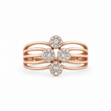 Gilded Groove 18KT Gold Diamond Ring