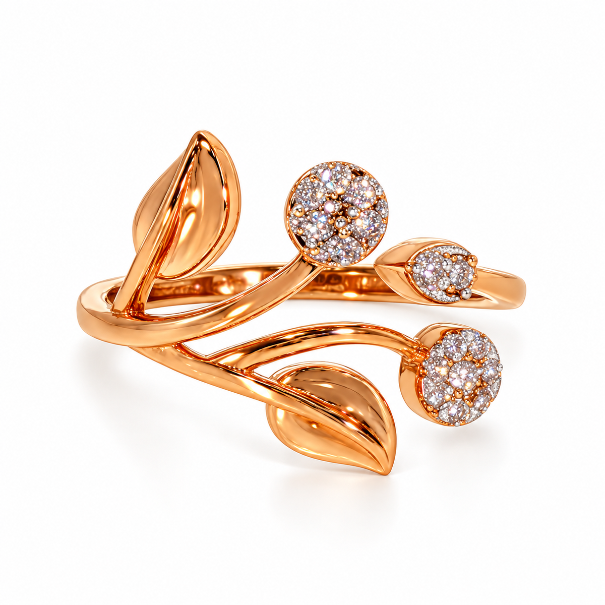 Glowy Vine 14KT Gold Lab Grown Diamond Ring