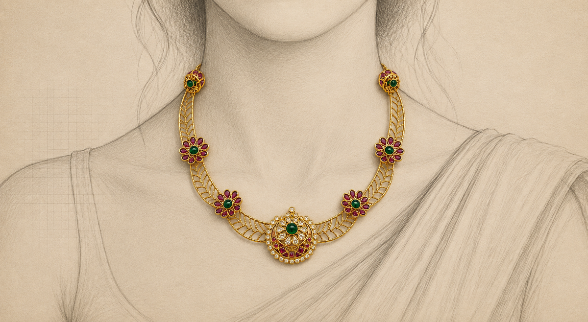 Gold Kanti Necklace