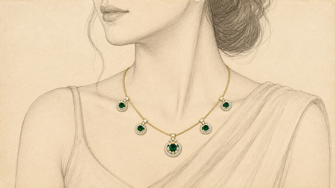 Gold Station Necklace