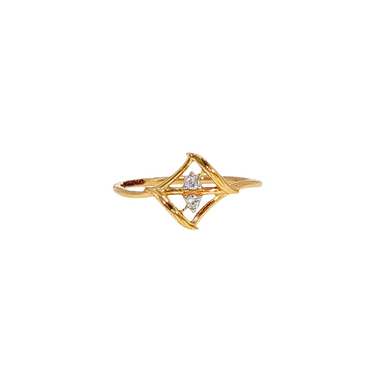Graceful Geometry 14KT Lab Grown Diamond Ring