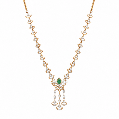 Groovy Glint 14KT Gold Diamond Necklace