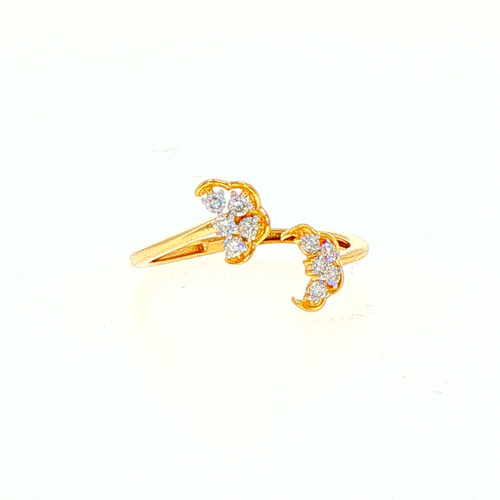 Half Flower 14KT Lab Grown Diamond Ring