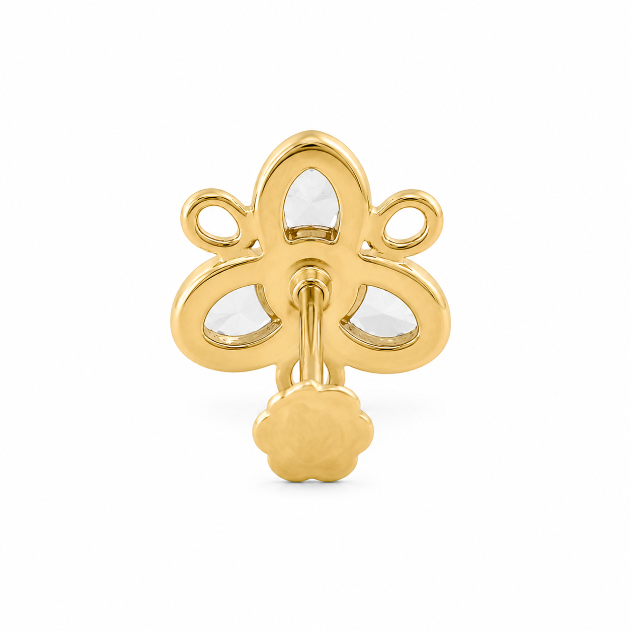 Happy Bloom 18KT Gold Diamond Nose Pin