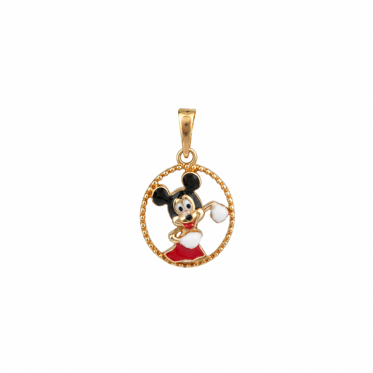 Happy Mickey 18KT Gold Pendant For Kids