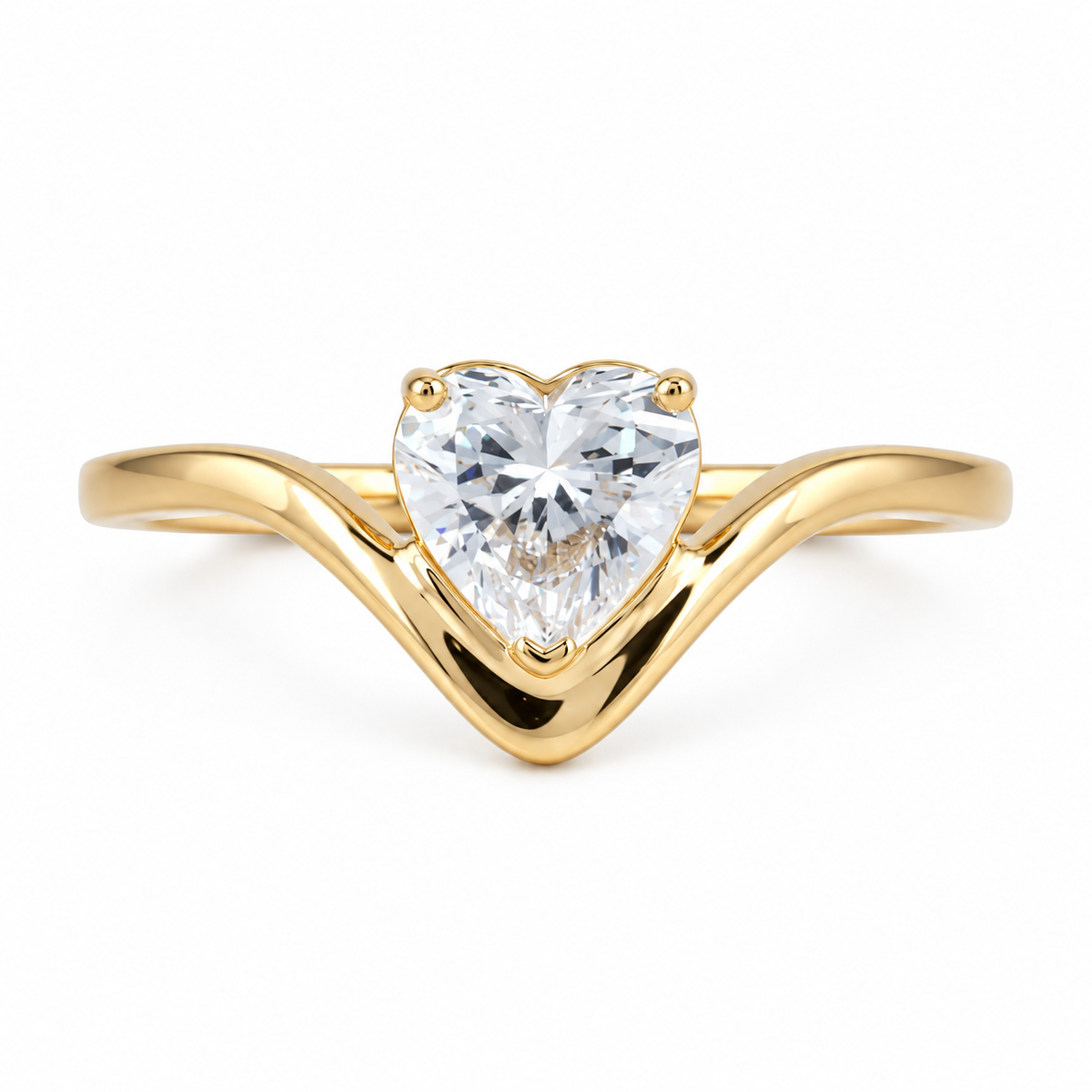 Heart Solitaire 14KT Lab Grown Diamond Ring