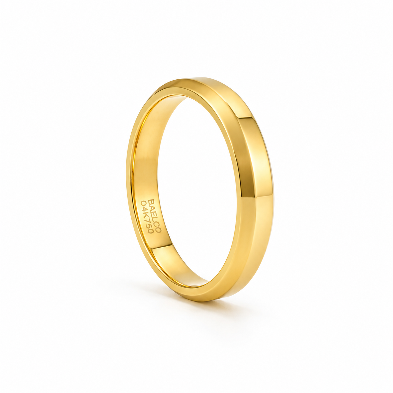 Horizon Beveled 22KT Gold Band Ring