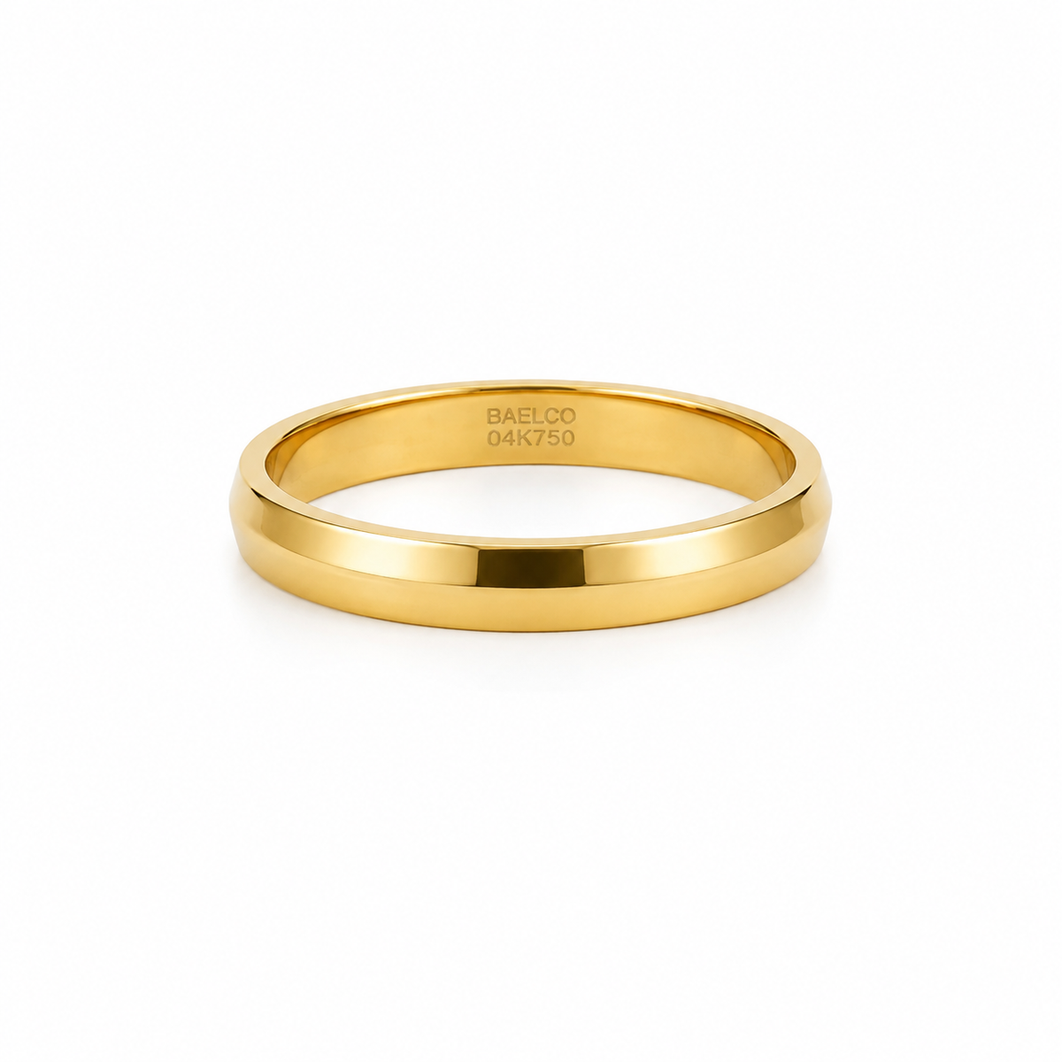 Horizon Beveled 22KT Gold Band Ring