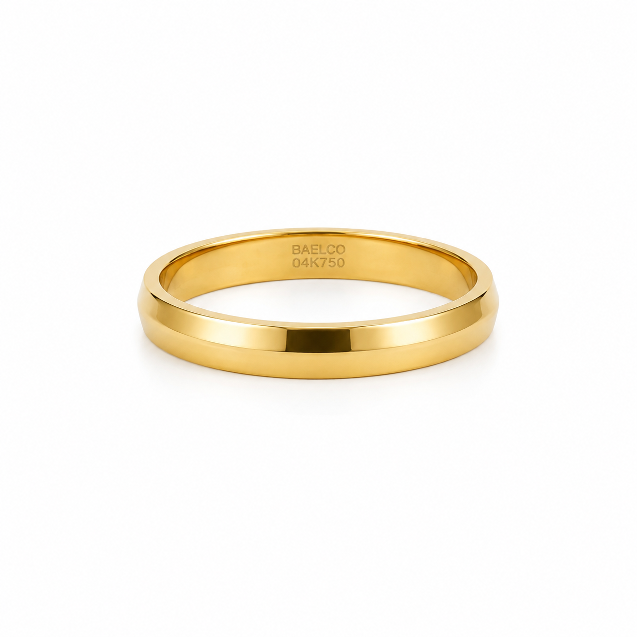Horizon Beveled 22KT Gold Band Ring