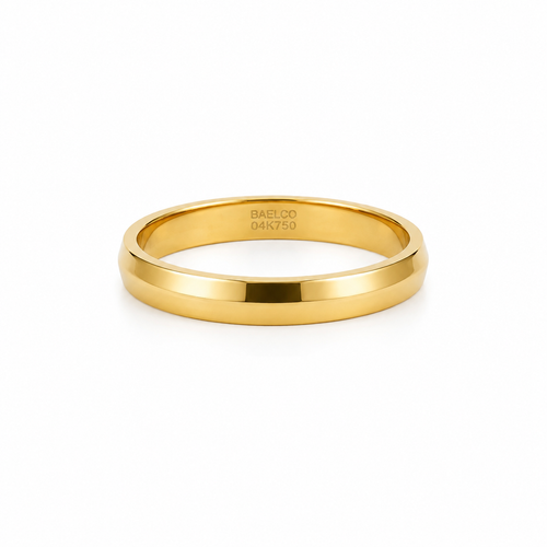Horizon Beveled 22KT Gold Band Ring