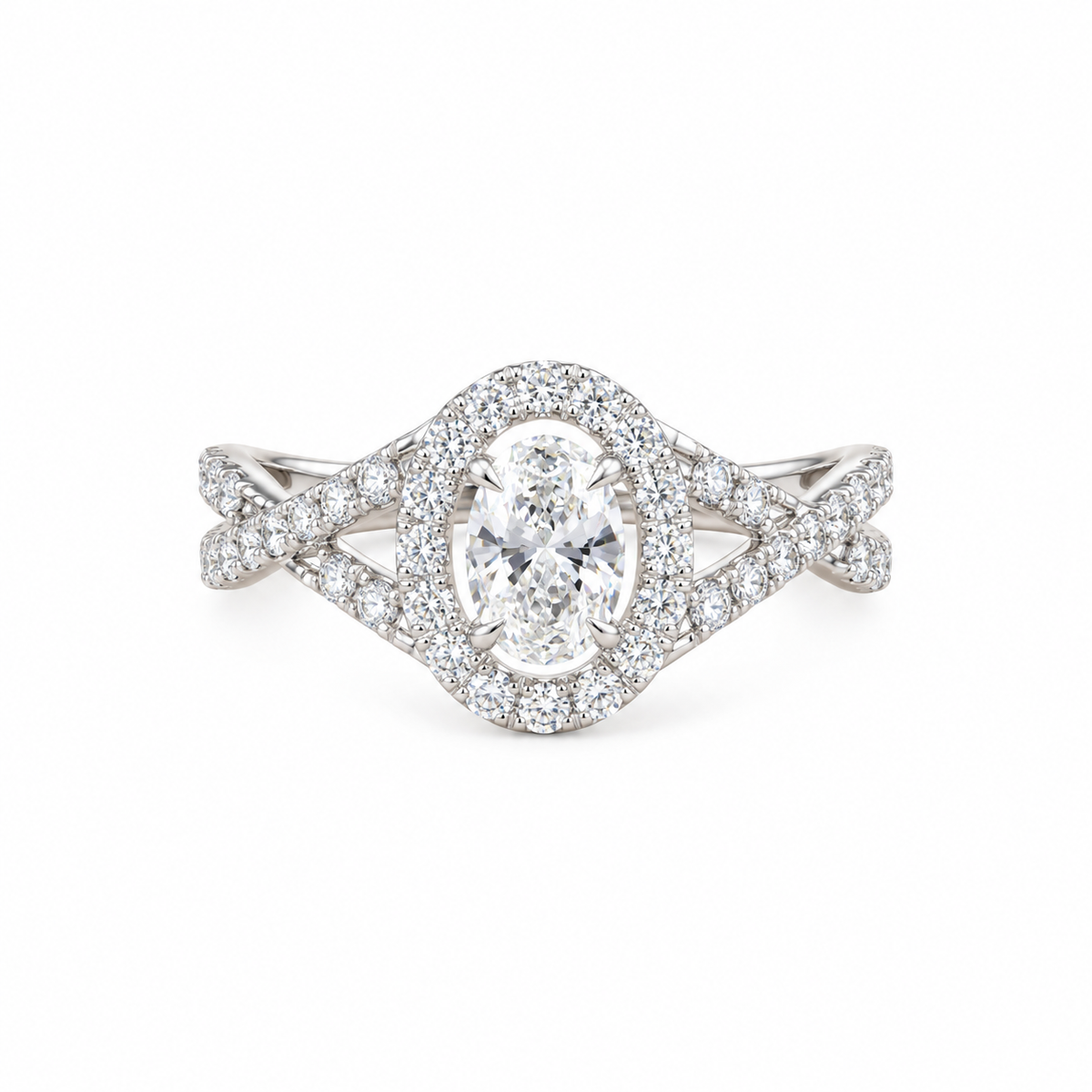Inaya Halo 14KT Lab Grown Diamond Ring