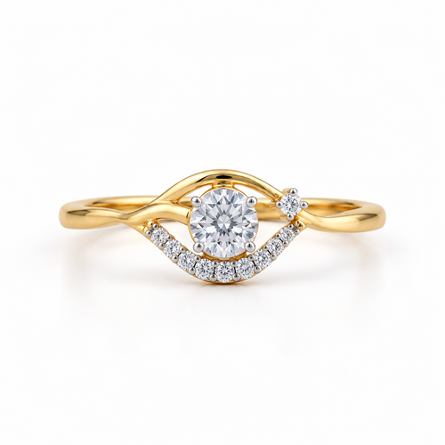 Intertwine 14KT Gold Diamond Ring
