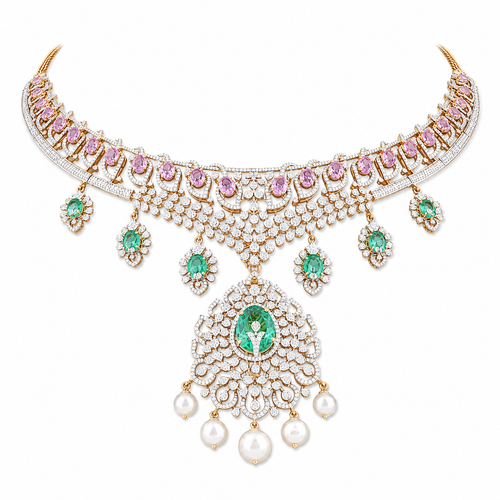 Jashn 18KT Gold Diamond Necklace