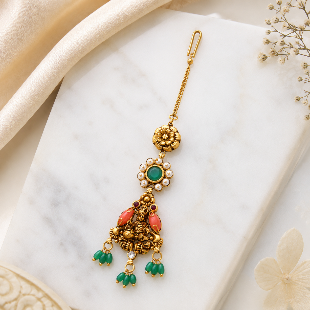 Kaanha 22KT Gold Maang Tikka
