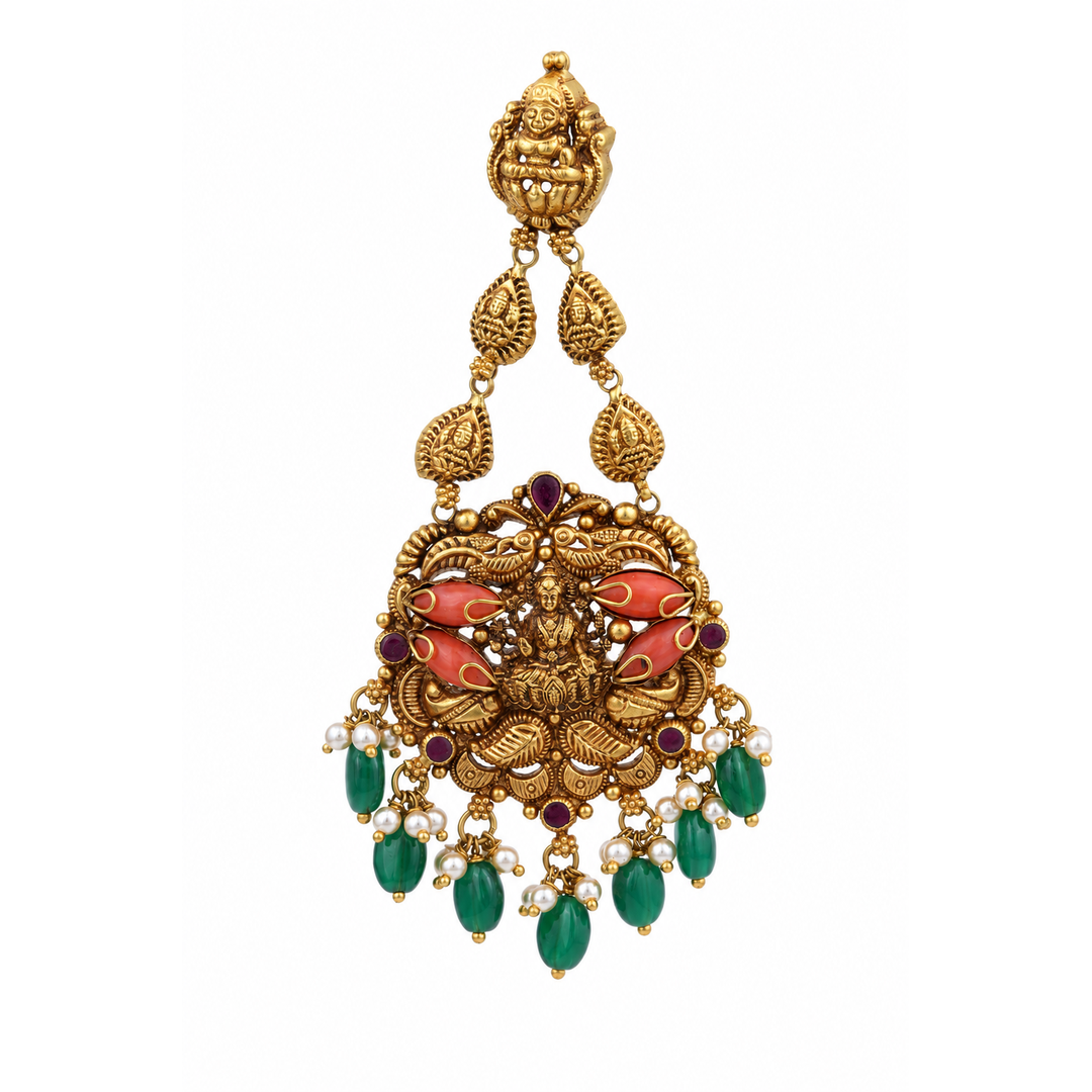 Lakshmi 22KT Gold Antique Maang Tikka