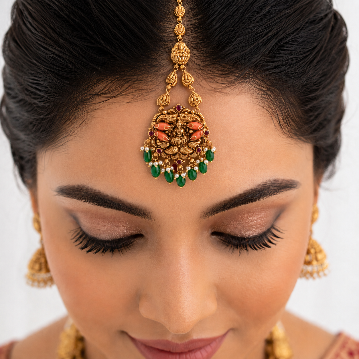 Lakshmi 22KT Gold Antique Maang Tikka