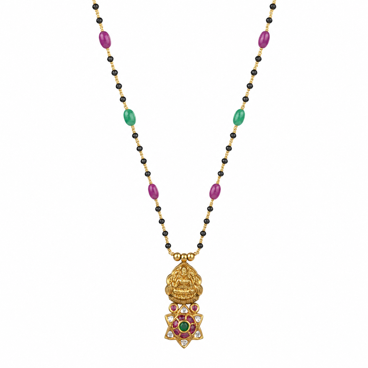Lakshmi 22KT Gold Kundan Mangalsutra