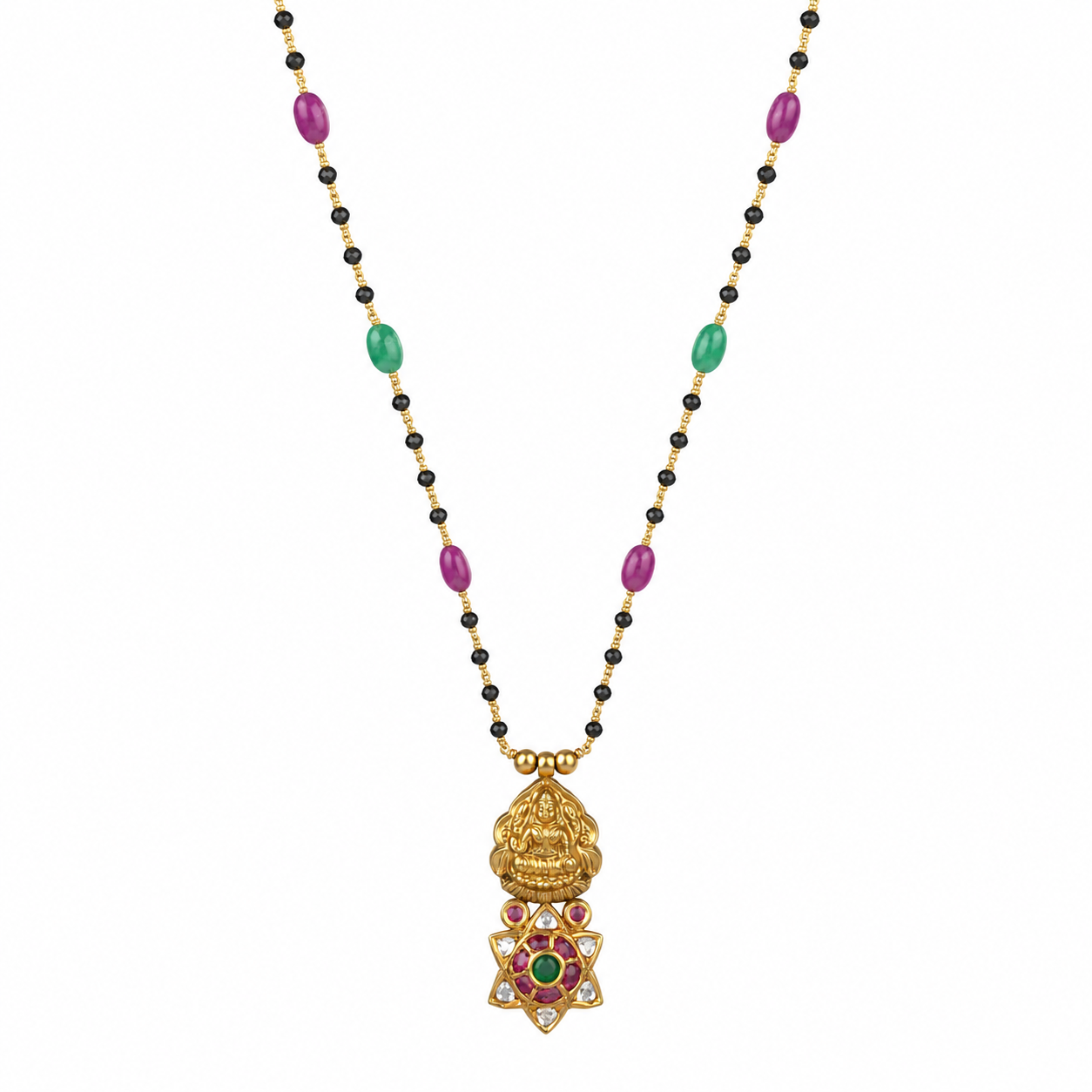 Lakshmi 22KT Gold Kundan Mangalsutra