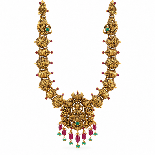 Lakshmi 22KT Gold Temple Necklace