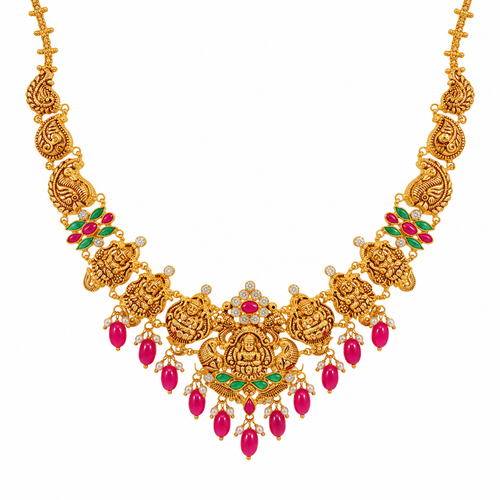 Lakshmi Krupa 22KT Gold Temple Necklace