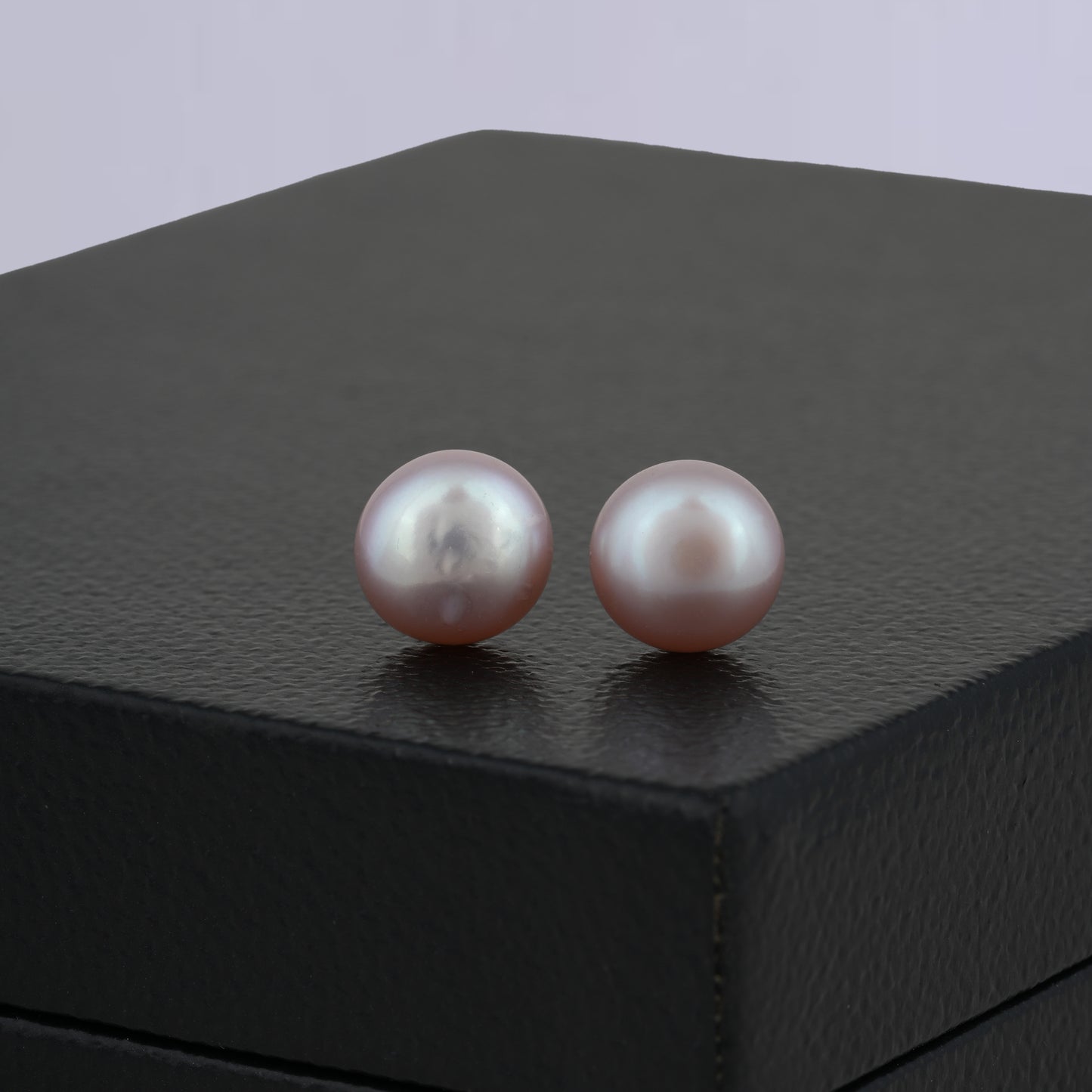 Lavender Pearl Stud Earrings