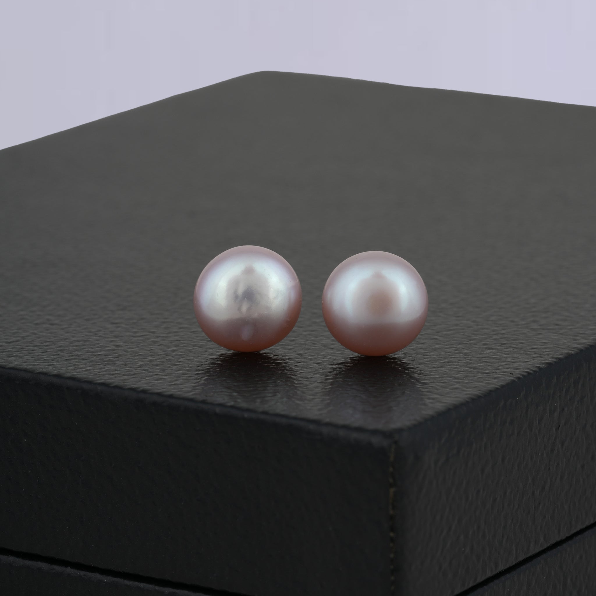 Lavender Pearl Stud Earrings