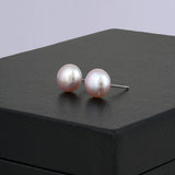 Lavender Pearl Stud Earrings