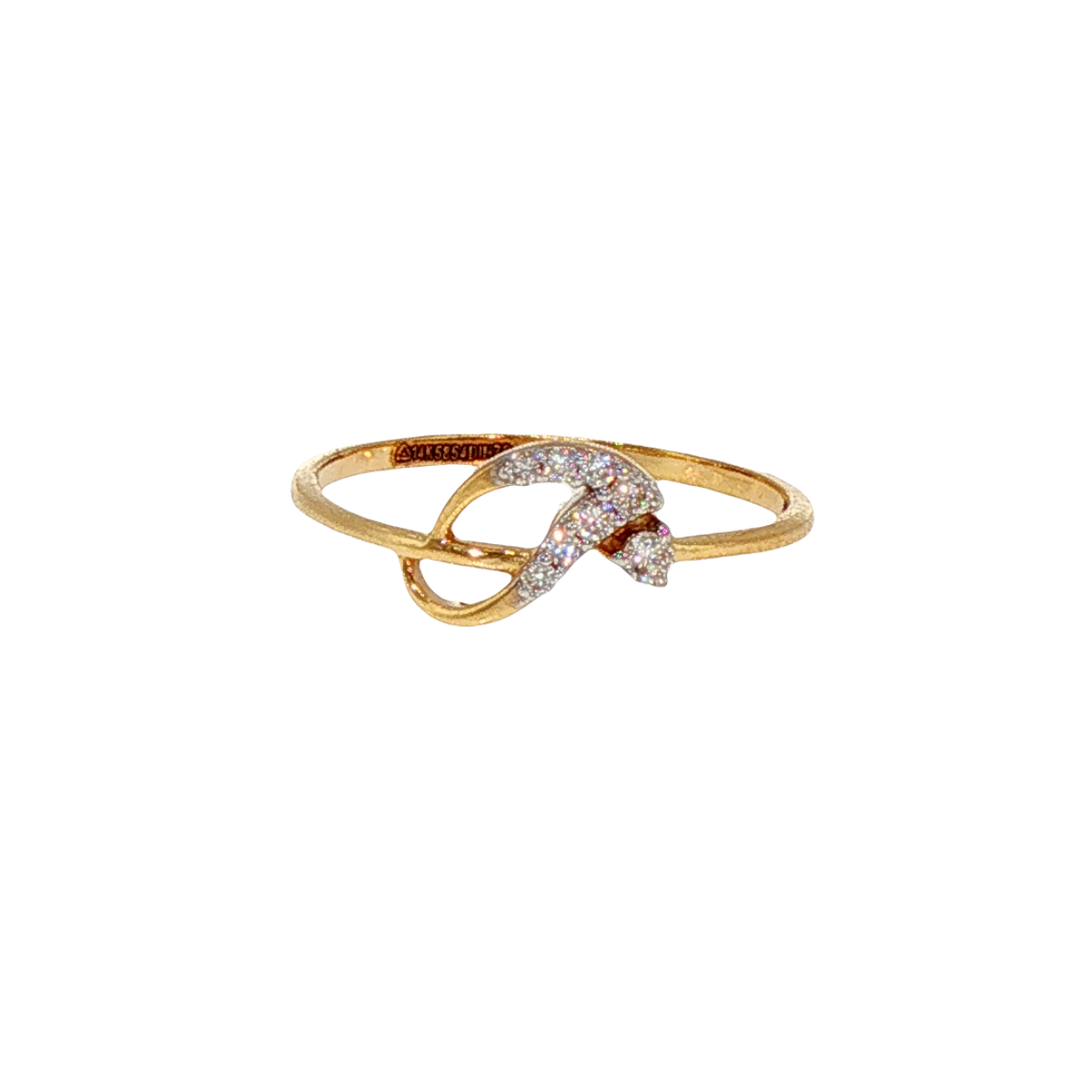 Leafy Flow 14KT Lab Grown Diamond Ring