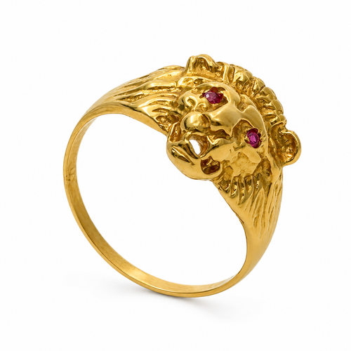 Lion Roar 22KT Gold Ring