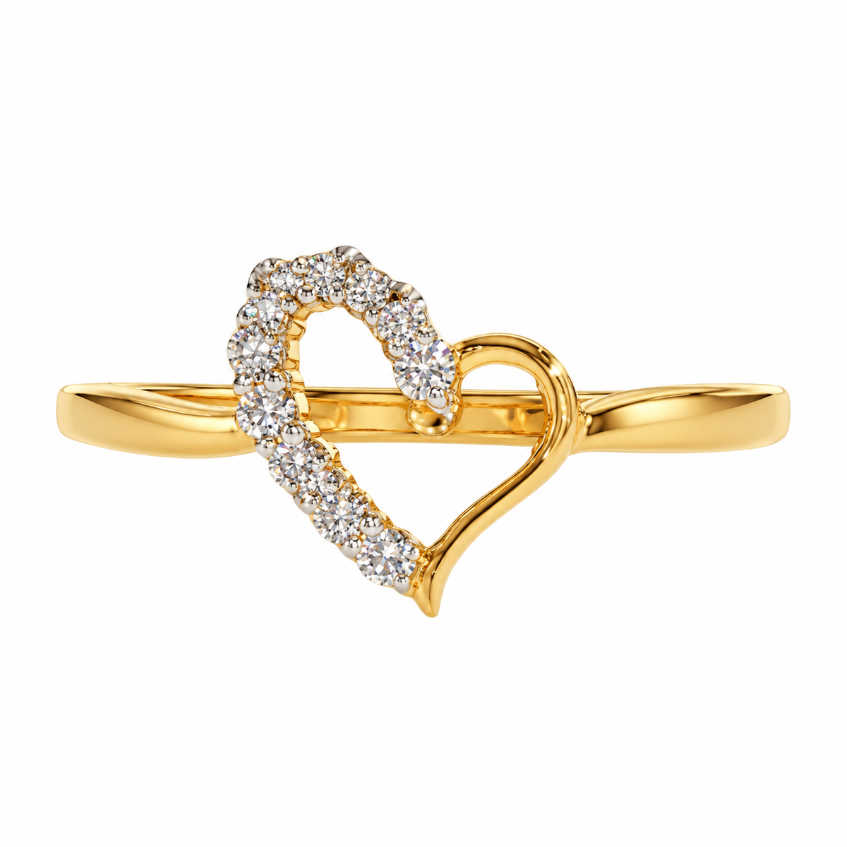 Loving Heart 14KT Gold Lab Grown Diamond Ring