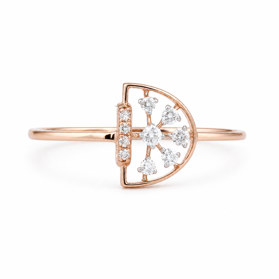 Lumi Curve 18KT Gold Diamond Ring