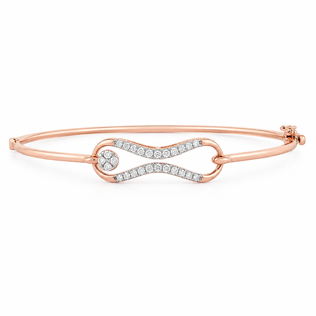 Luxe Infinity 18KT Gold Diamond Kada