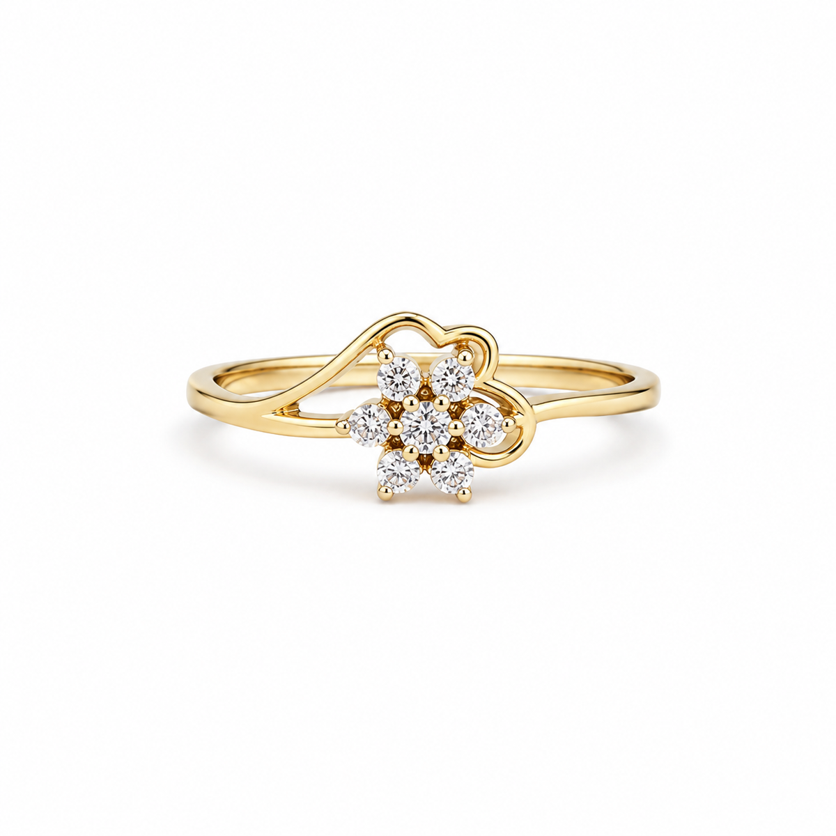Lyra Blossom 14KT Gold Diamond Ring
