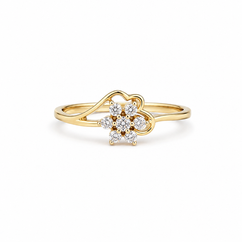 Lyra Blossom 14KT Gold Diamond Ring