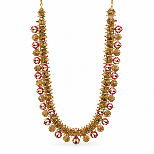 Madhavi 22KT Gold Temple Necklace