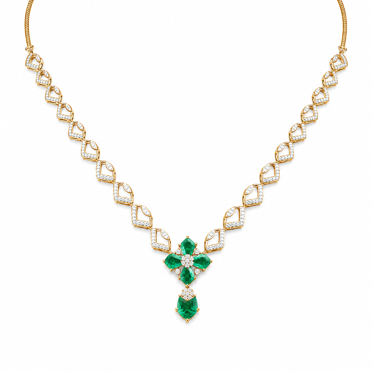 Madhuri 18KT Gold Diamond Necklace