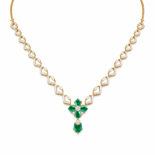 Madhuri 18KT Gold Diamond Necklace