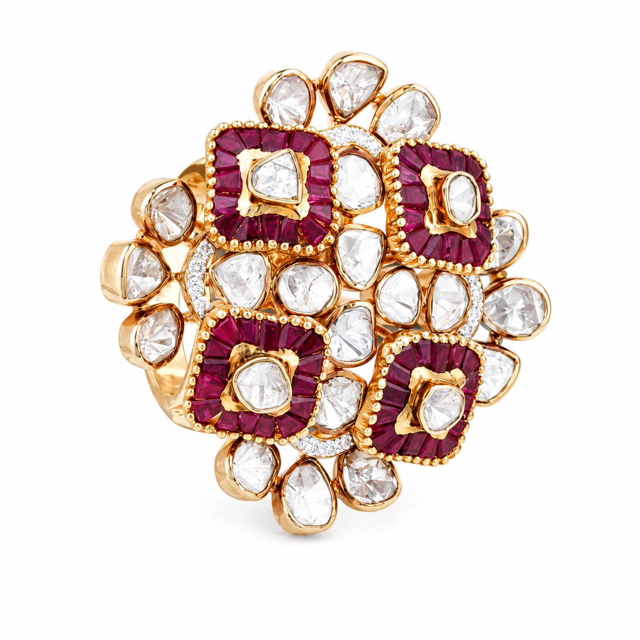 Maharani 18KT Gold Polki Diamond Ring