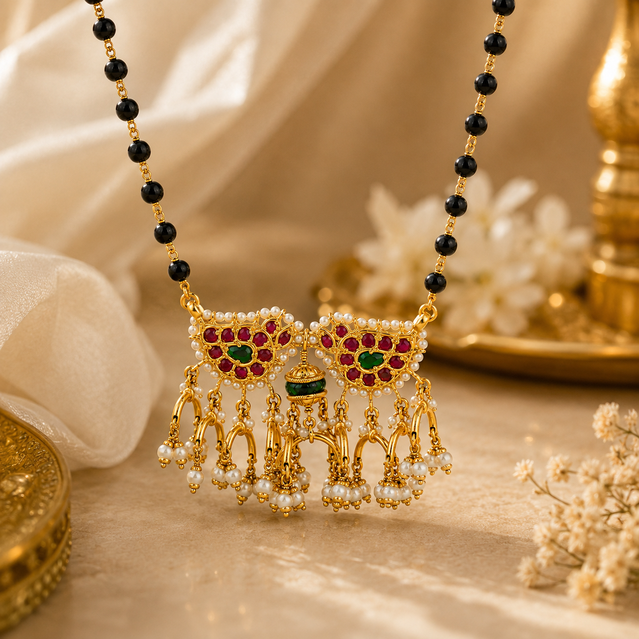 Maharani 22KT Gold Kundan Mangalsutra