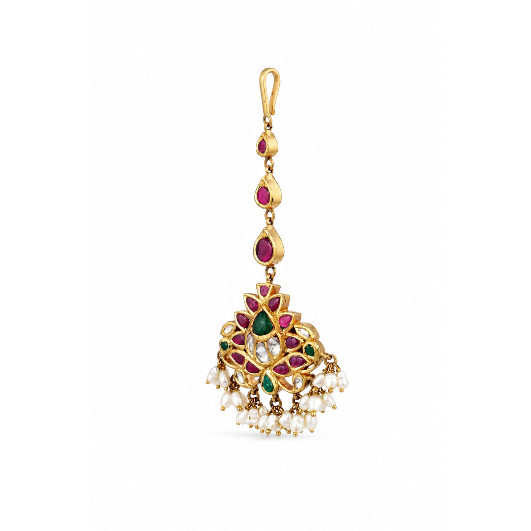 Malini 22KT Gold Kundan Maang Tikka