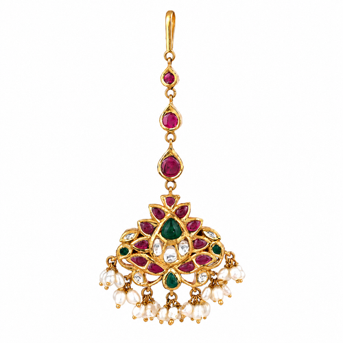 Malini 22KT Gold Kundan Maang Tikka