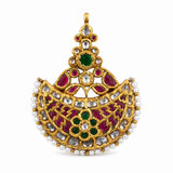 Manikya 22KT Gold Kundan Maang Tikka