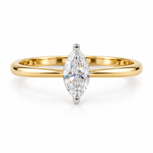 Marquise Solitaire 14KT Lab Grown Diamond Ring